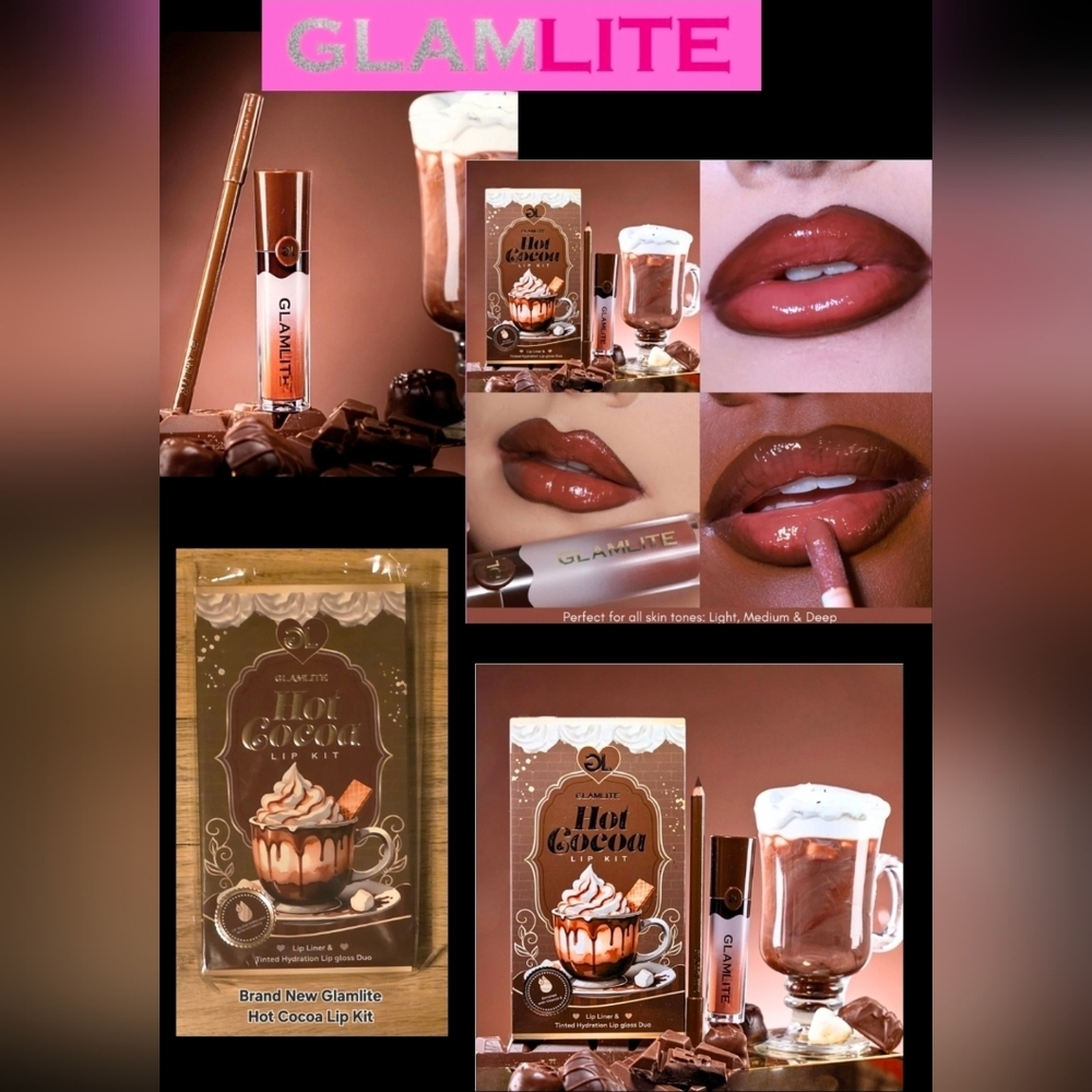 Glamlite Hot Cocoa Lip Kit - Warm Brown